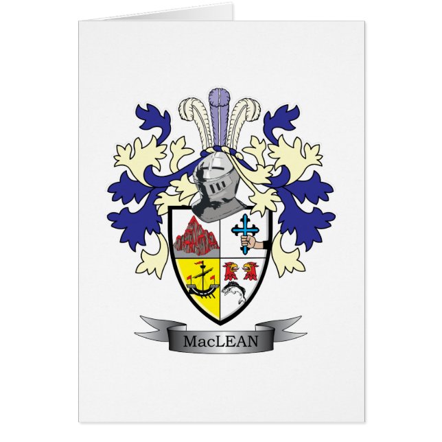 MacLean Family Crest Coat of Arms (Front)