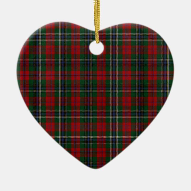 MacLean / McLean Clan Family Tartan Ceramic Tree Decoration (Front)