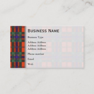 Maclean of Duart Plaid Scottish tartan Business Card