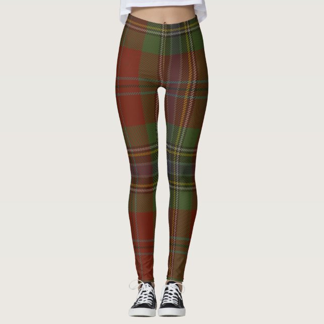 MacLean Tartan Clan Plaid Leggings (Front)
