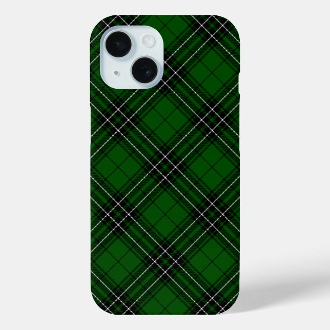 MacLean Tartan Green and Black Plaid Case-Mate iPhone Case (Back)