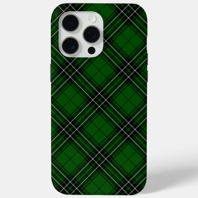 MacLean Tartan Green and Black Plaid Case-Mate iPhone Case (Back)