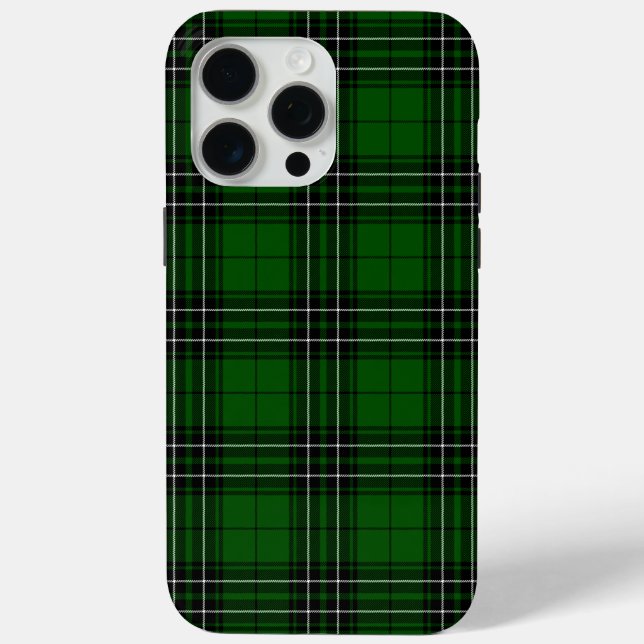 MacLean Tartan Green and Black Plaid Case-Mate iPhone Case (Back)