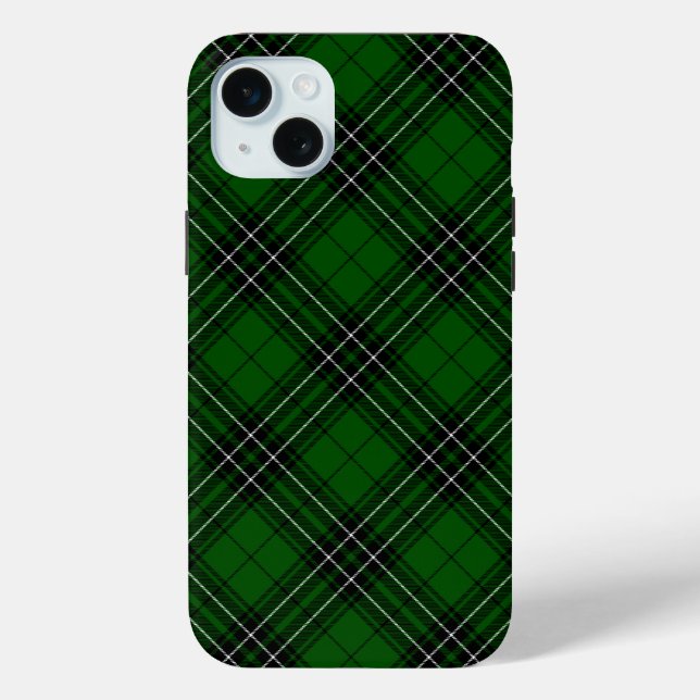 MacLean Tartan Green and Black Plaid Case-Mate iPhone Case (Back)