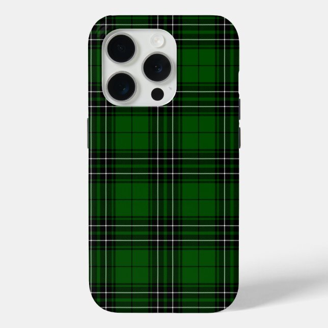 MacLean Tartan Green and Black Plaid Case-Mate iPhone Case (Back)