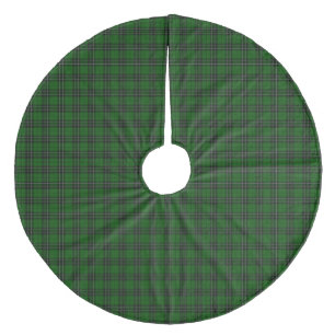 MacLean Tartan Green and Black Plaid Fleece Tree Skirt