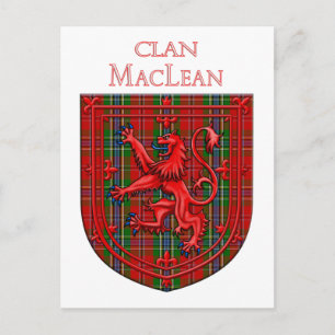 MacLean Tartan Scottish Plaid Lion Rampant Postcard
