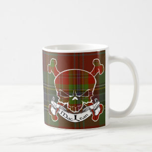 MacLean Tartan Skull Coffee Mug
