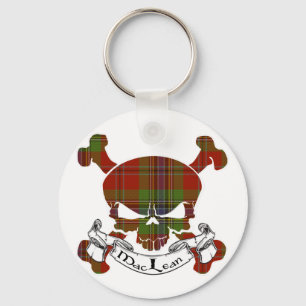 MacLean Tartan Skull Key Ring