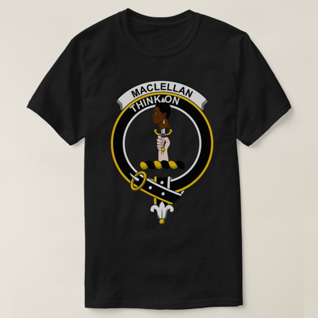 MacLellan Crest Tartan Clan Scottish Clan T-Shirt (Design Front)