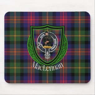 MacLennan Scottish Clan Tartan & Crest Mouse Mat