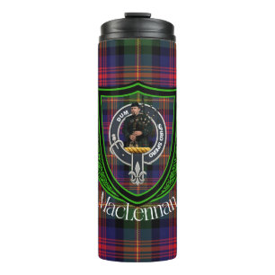 MacLennan Scottish Clan Tartan & Crest Thermal Tumbler