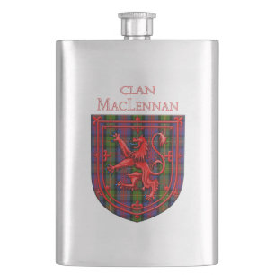 MacLennan Tartan Scottish Plaid Lion Rampant Hip Flask