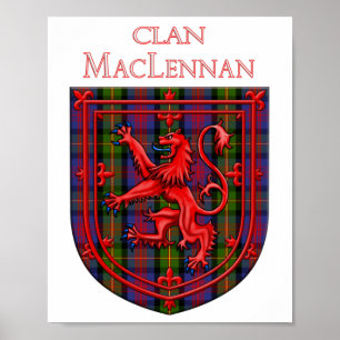 MacLennan Tartan Scottish Plaid Lion Rampant Poster