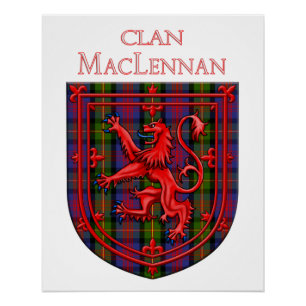 MacLennan Tartan Scottish Plaid Lion Rampant Poster