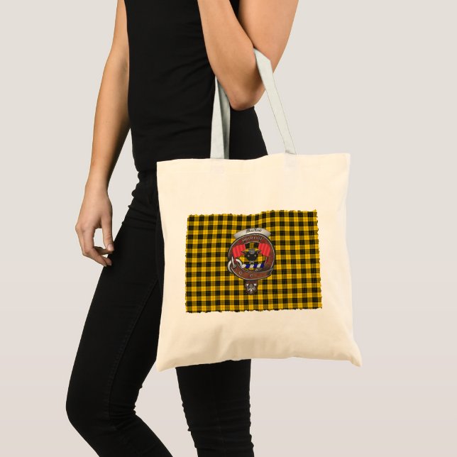 MacLeod Clan Badge Tartan Tote Bag (Front (Product))
