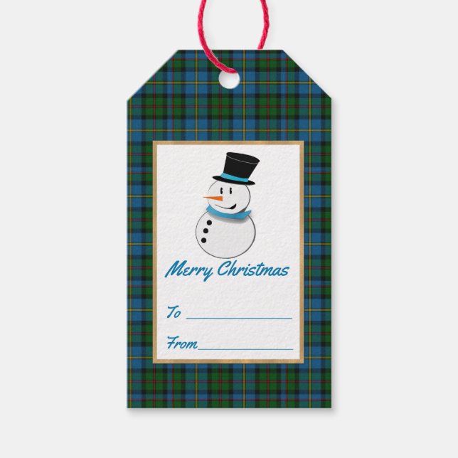MacLeod Clan Plaid Christmas Gift Tags (Front)