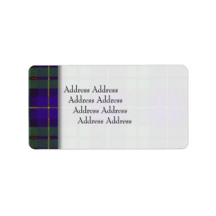 Macleod of Harris clan Plaid Scottish tartan Label