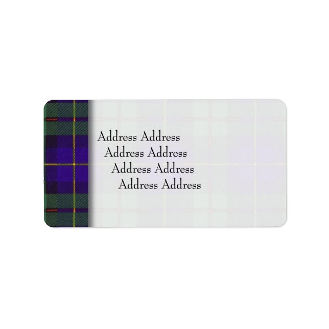Macleod of Harris clan Plaid Scottish tartan Label (Front)