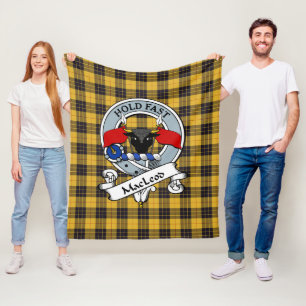 MacLeod of Lewis Ancient Clan Badge Tartan Plaid Fleece Blanket