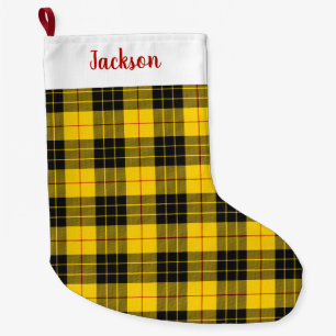 MacLeod Scottish Clan Tartan Plaid Pattern Large Christmas Stocking