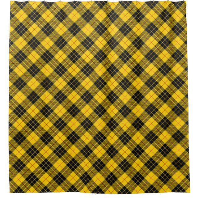MacLeod Scottish Clan Tartan Plaid Pattern Shower Curtain (Front)