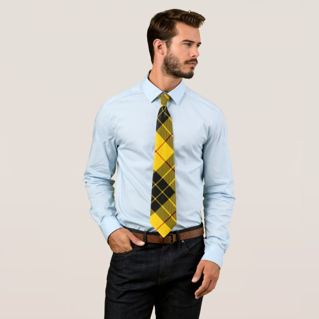 MacLeod Scottish Clan Tartan Plaid Pattern Tie (In Situ)
