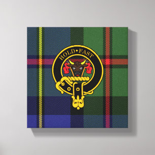Macleod Scottish Crest and Tartan Canvas print