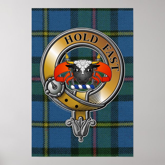 MacLeod Tartan & Badge Poster (Front)
