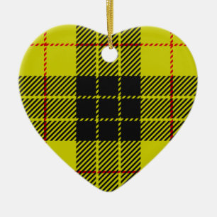MacLeod tartan pattern Ceramic Tree Decoration