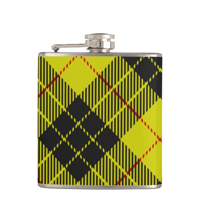 MacLeod tartan pattern Hip Flask (Front)