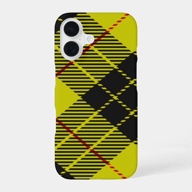 MacLeod tartan pattern iPhone 16 Case (Back)