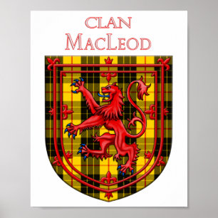 MacLeod Tartan Scottish Plaid Lion Rampant Poster