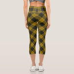 MacLeod tartan yellow black plaid Capri Leggings<br><div class="desc">MacLeod clan tartan yellow black plaid</div>