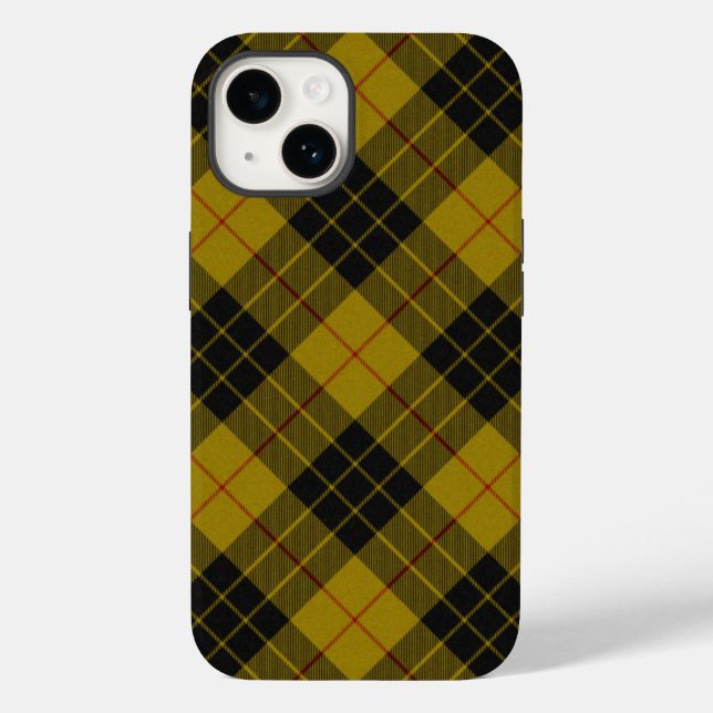 MacLeod tartan yellow black plaid Case-Mate iPhone Case (Back)