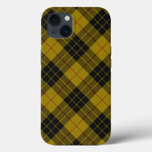 MacLeod tartan yellow black plaid iPhone 13 Case