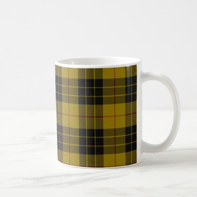 MacLeod tartan yellow black plaid Coffee Mug (Right)