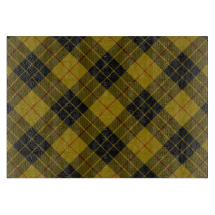 MacLeod tartan yellow black plaid Cutting Board