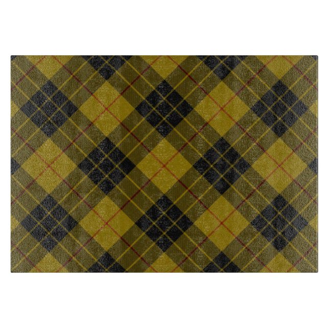 MacLeod tartan yellow black plaid Cutting Board (Front)