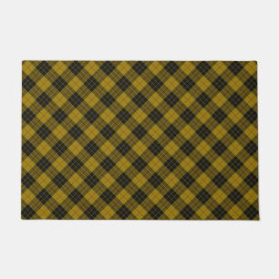 MacLeod tartan yellow black plaid Doormat