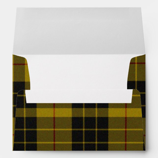 MacLeod tartan yellow black plaid Envelope (Back (Bottom))