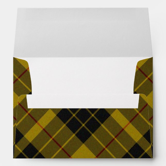 MacLeod tartan yellow black plaid Envelopes (Back (Bottom))
