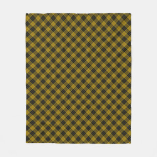 MacLeod tartan yellow black plaid Fleece Blanket