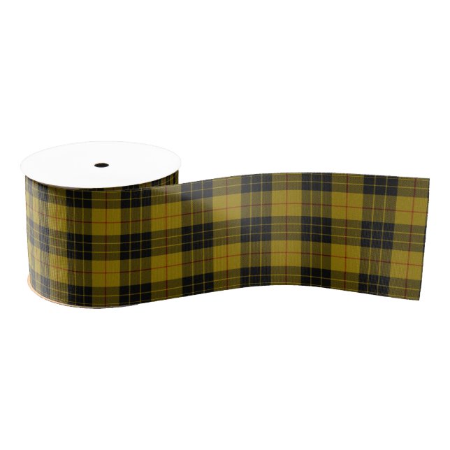 MacLeod tartan yellow black plaid Grosgrain Ribbon (Spool)