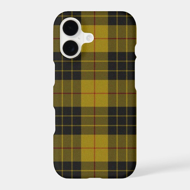 MacLeod tartan yellow black plaid iPhone Case (Back)