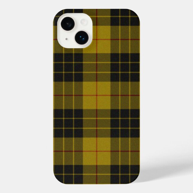 MacLeod tartan yellow black plaid iPhone Case (Back)
