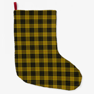 MacLeod tartan yellow black plaid Large Christmas Stocking
