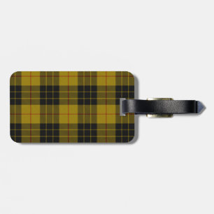 MacLeod tartan yellow black plaid Luggage Tag