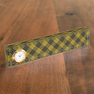 MacLeod tartan yellow black plaid Nameplate