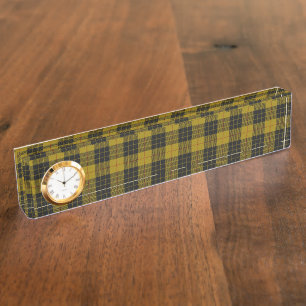 MacLeod tartan yellow black plaid Nameplate